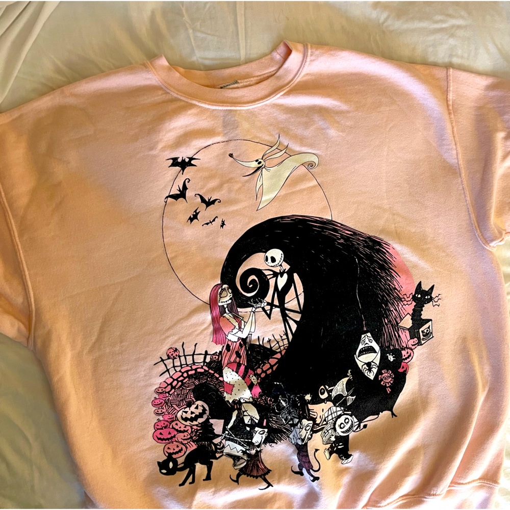 A Nightmare Before Christmas Pink Sweater